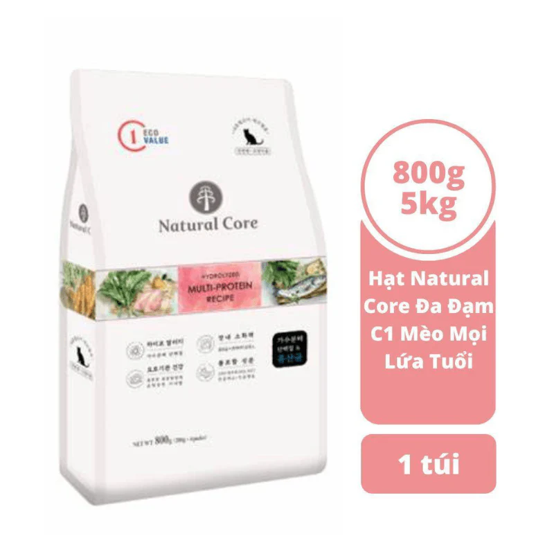Thức Ăn Hạt Cho Mèo Mọi Lứa Tuổi Đa Đạm Natural Core ECO C1