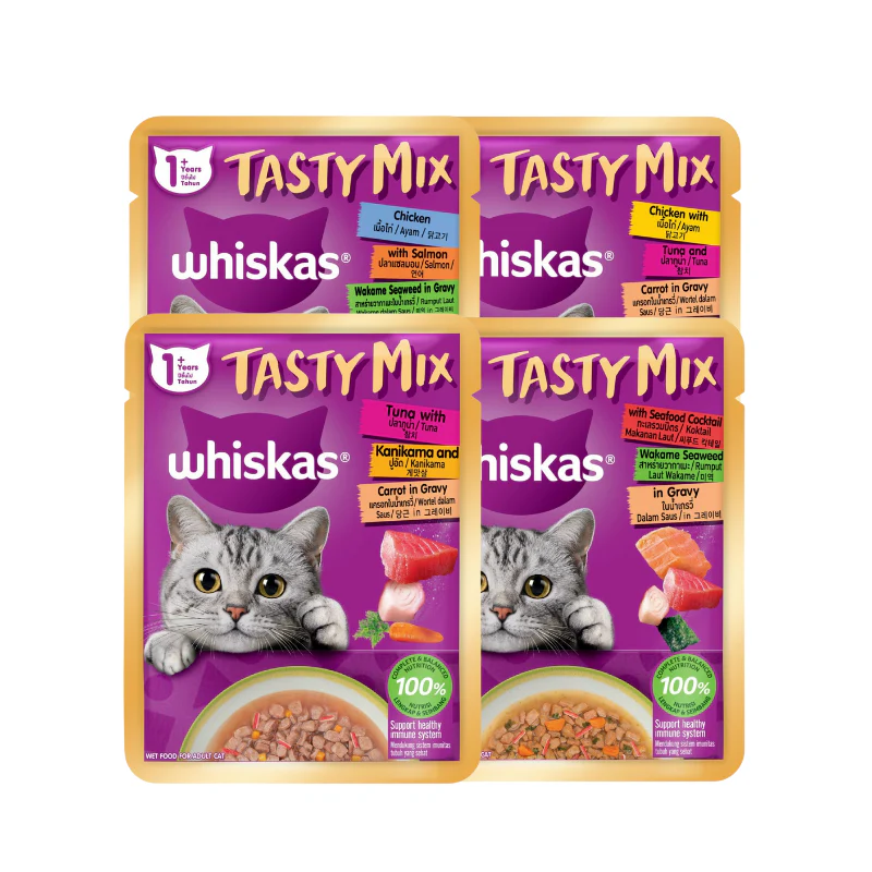 Pate Mèo Trưởng Thành Whiskas Tasty Mix 70g